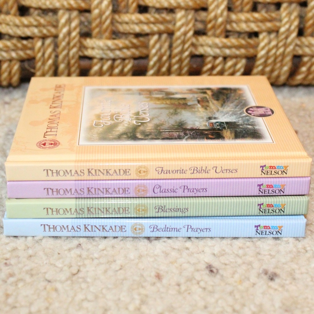 Thomas Kinkade Childrens Book Set 4 Window Box Prayers Bible Verses Cottagecore